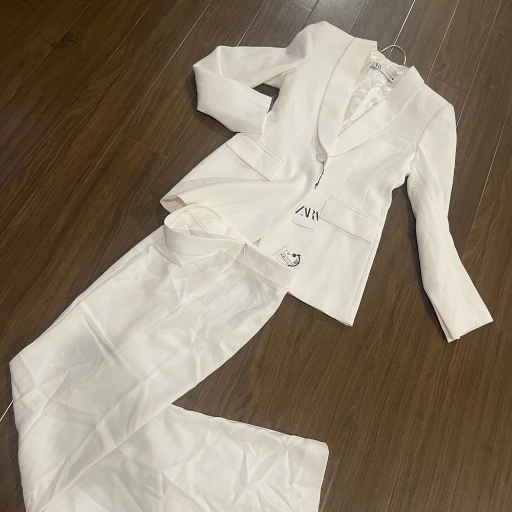 Zara new  tuxedo white suit - Picture 4 of 15